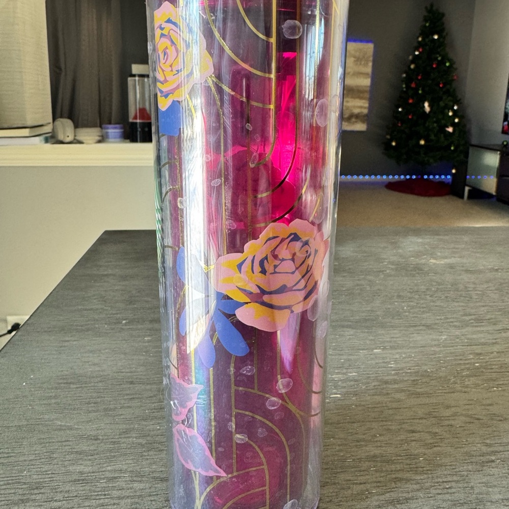 Starbucks Floral Tumbler - Purple and Gold Accents - Picture 5 of 6